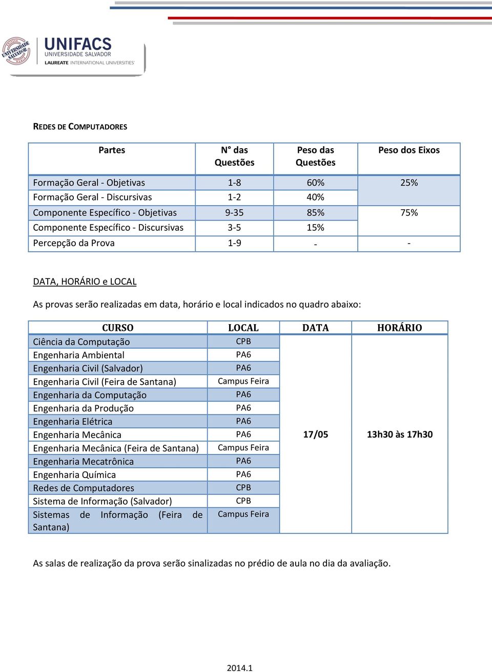 Computação CPB Engenharia Ambiental Engenharia Civil (Salvador) Engenharia Civil (Feira de Santana) Campus Feira Engenharia da Computação Engenharia da Produção Engenharia Elétrica Engenharia