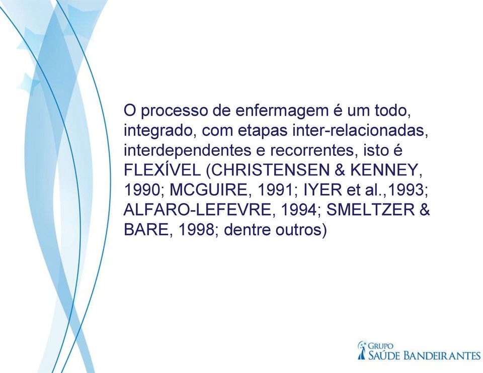 FLEXÍVEL (CHRISTENSEN & KENNEY, 1990; MCGUIRE, 1991; IYER et