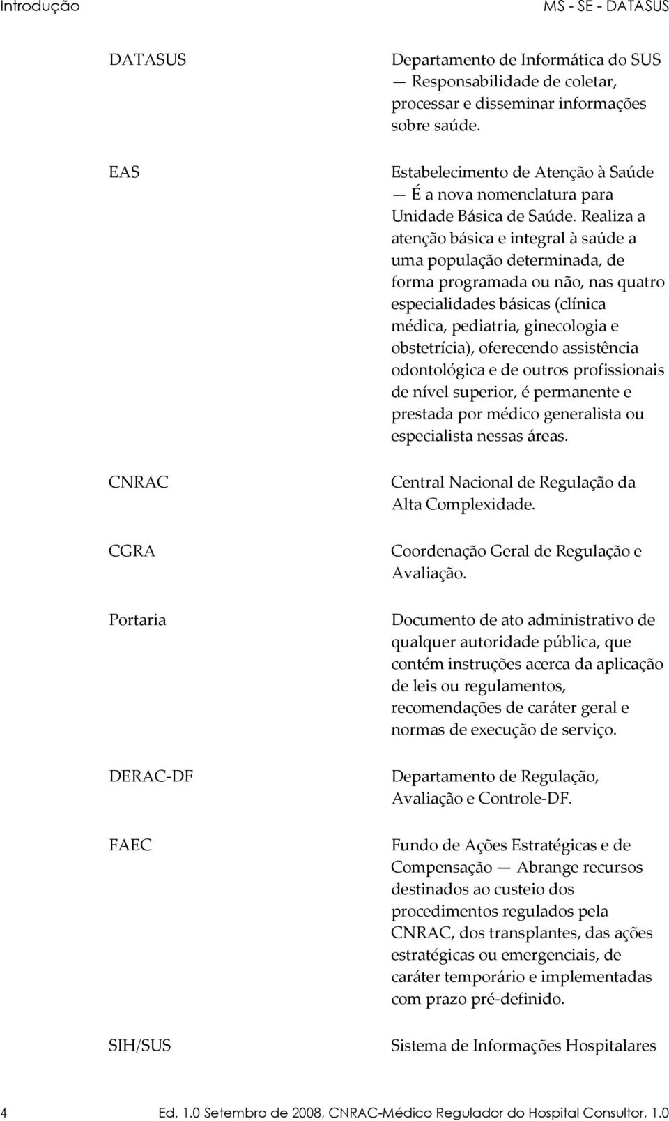 Realiza a atenção básica e integral à saúde a uma população determinada, de forma programada ou não, nas quatro especialidades básicas (clínica médica, pediatria, ginecologia e obstetrícia),