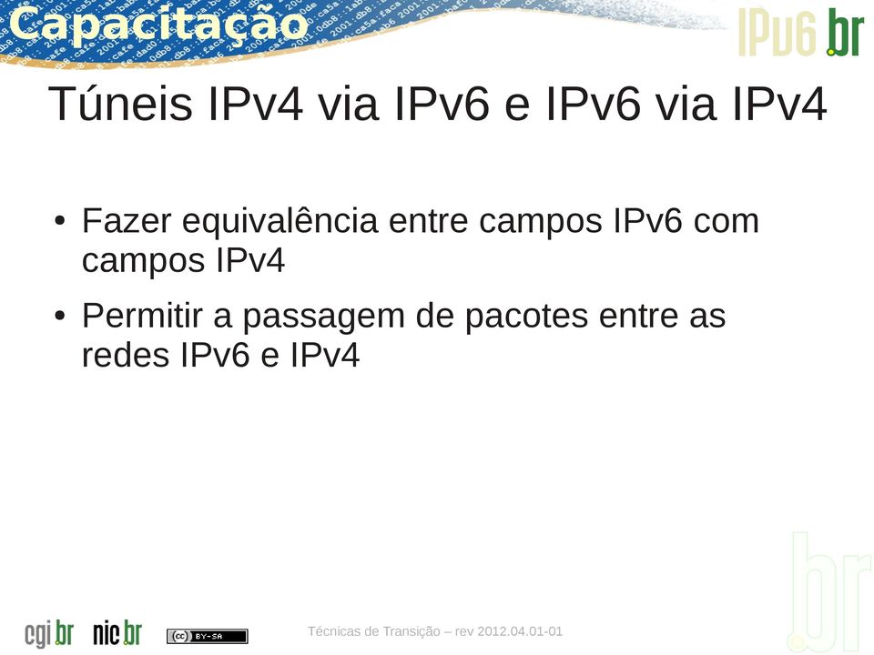 com campos IPv4 Permitir a passagem