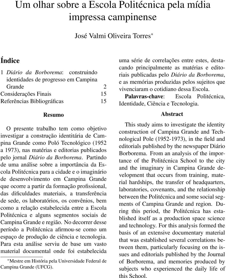 editorias publicados pelo jornal Diário da Borborema.