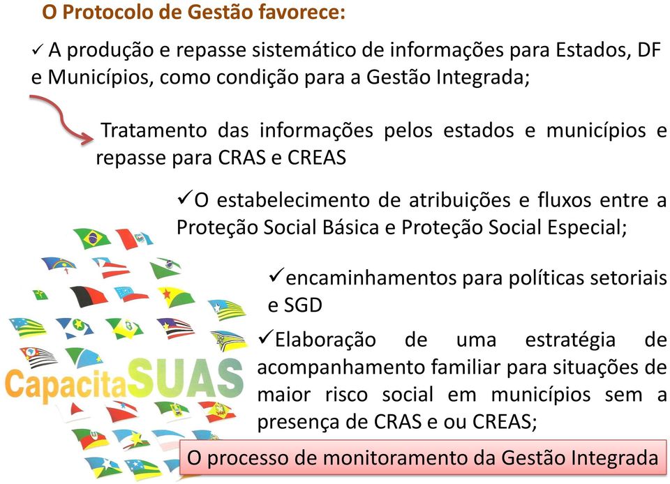 Proteção Social Básica e Proteção Social Especial; encaminhamentos para políticas setoriais e SGD Elaboração de uma estratégia de