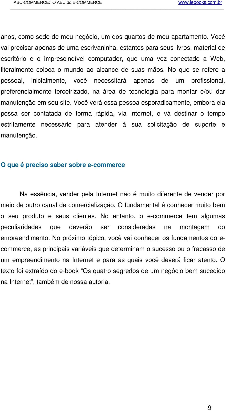 suas mãos. No que se refere a pessoal, inicialmente, você necessitará apenas de um profissional, preferencialmente terceirizado, na área de tecnologia para montar e/ou dar manutenção em seu site.