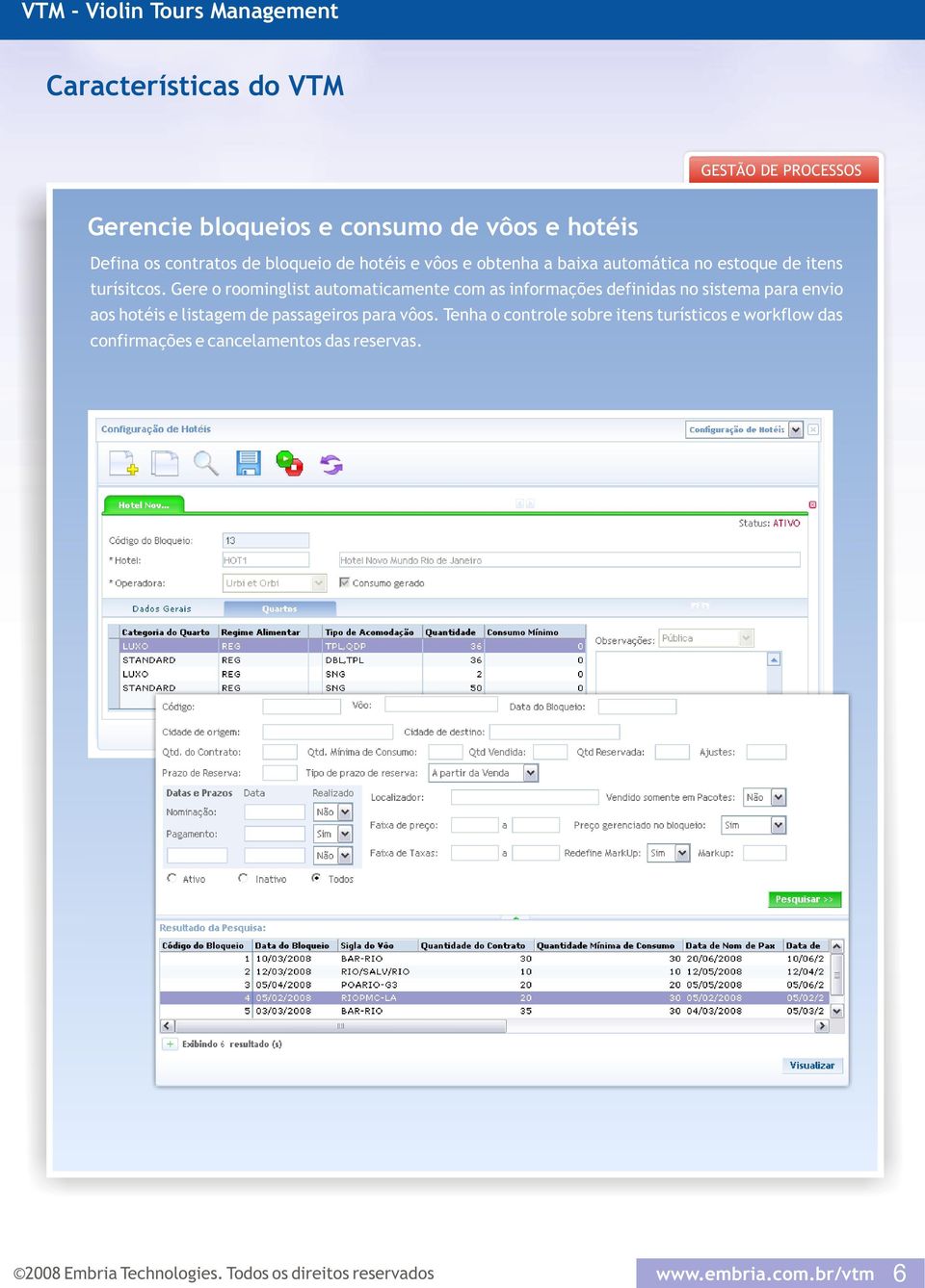 Gere o roominglist automaticamente com as informações definidas no sistema para envio aos hotéis e listagem de