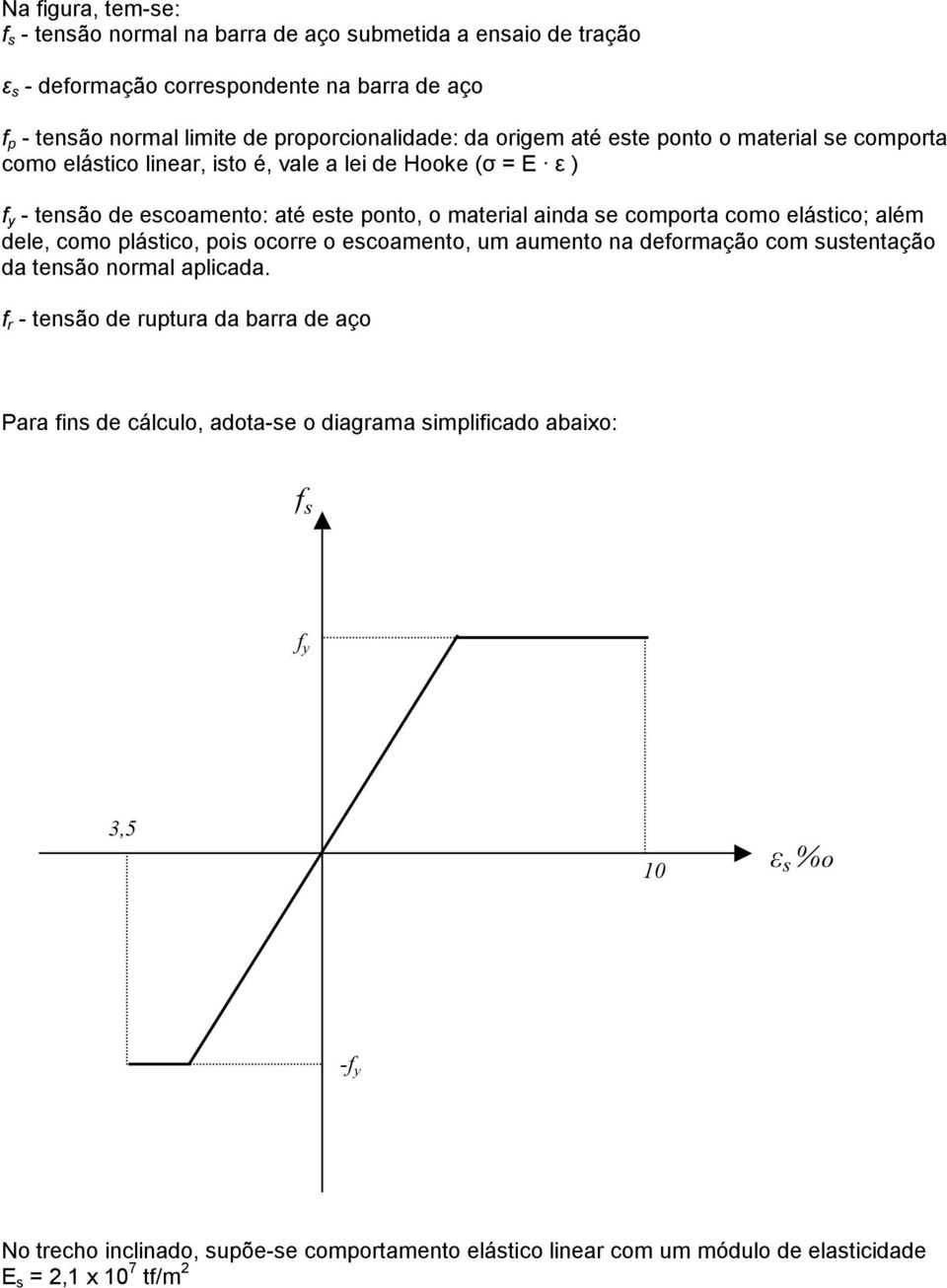 elástico; além dele, como plástico, pois ocorre o escoamento, um aumento na deformação com sustentação da tensão normal aplicada.