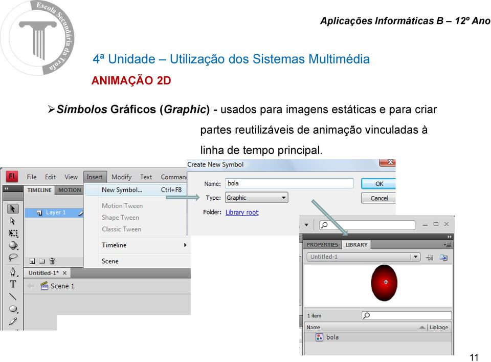 partes reutilizáveis de animação