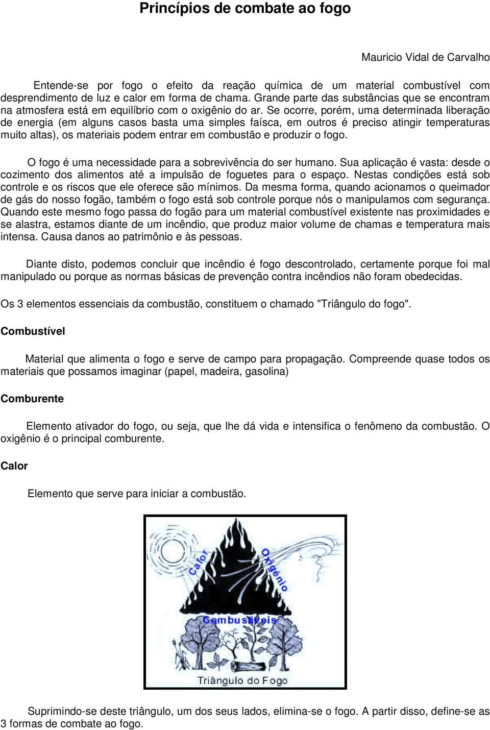 Se ocorre, porém, uma determinada liberação de energia (em alguns casos basta uma simples faísca, em outros é preciso atingir temperaturas muito altas), os materiais podem entrar em combustão e