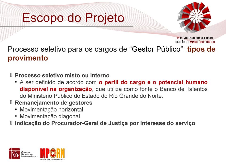 utiliza como fonte o Banco de Talentos do Ministério Público do Estado do Rio Grande do Norte.