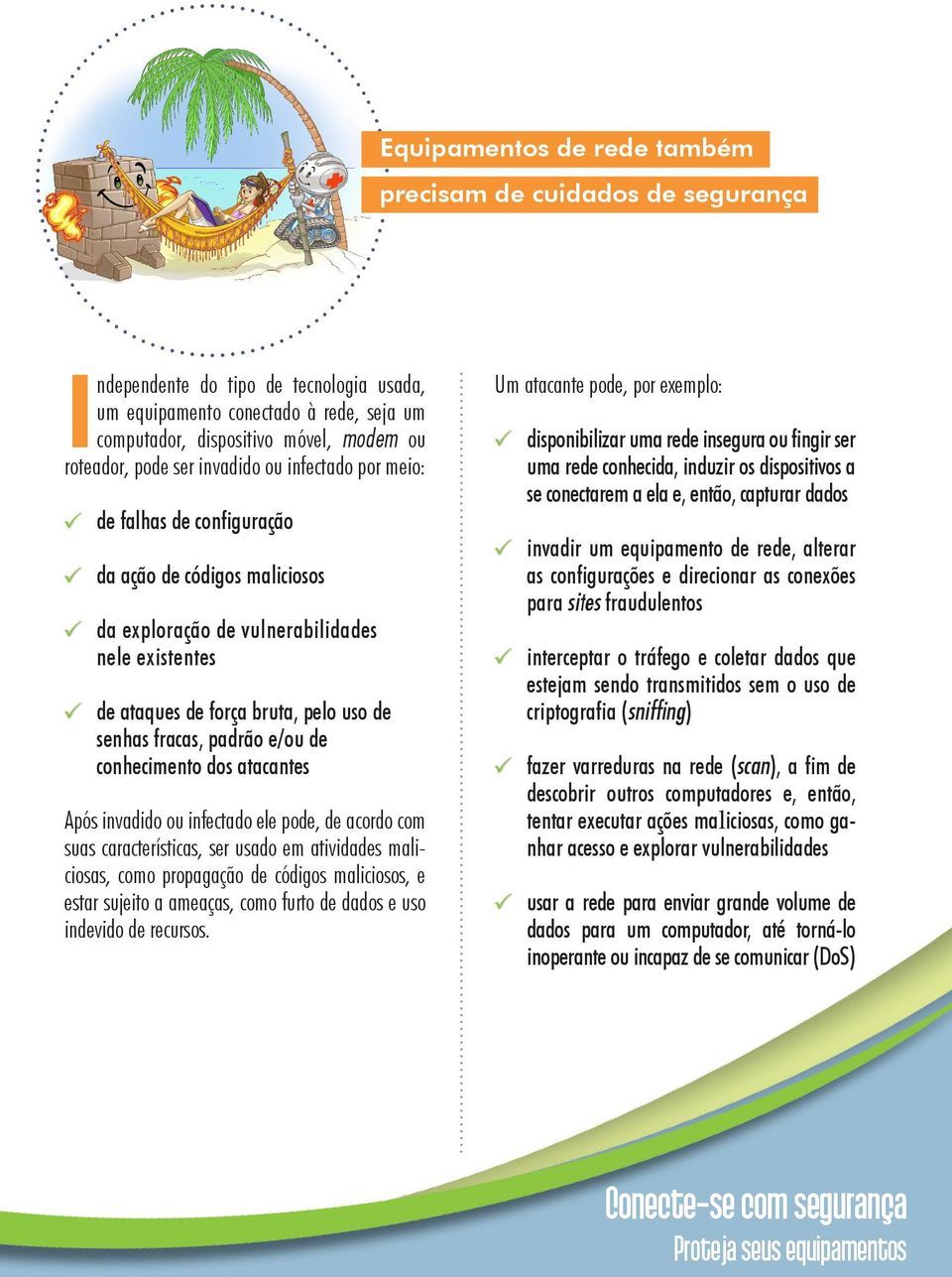 padrão e/ou de conhecimento dos atacantes Após invadido ou infectado ele pode, de acordo com suas características, ser usado em atividades maliciosas, como propagação de códigos maliciosos, e estar