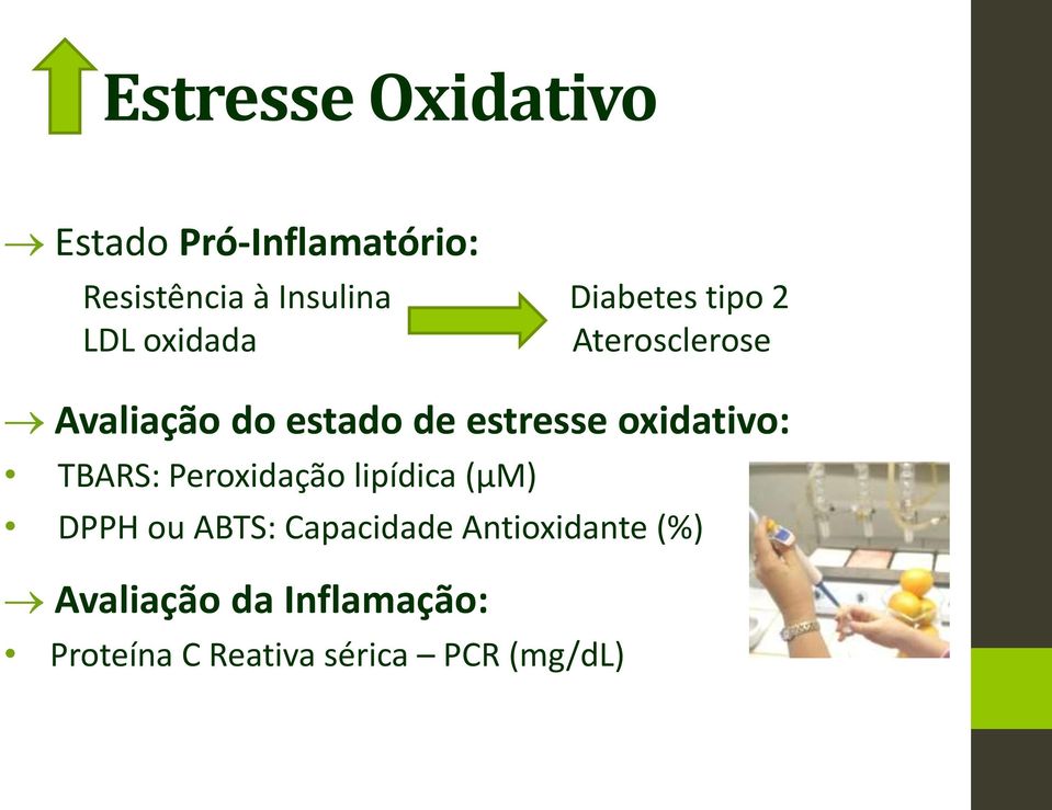 estresse oxidativo: TBARS: Peroxidação lipídica (µm) DPPH ou ABTS: