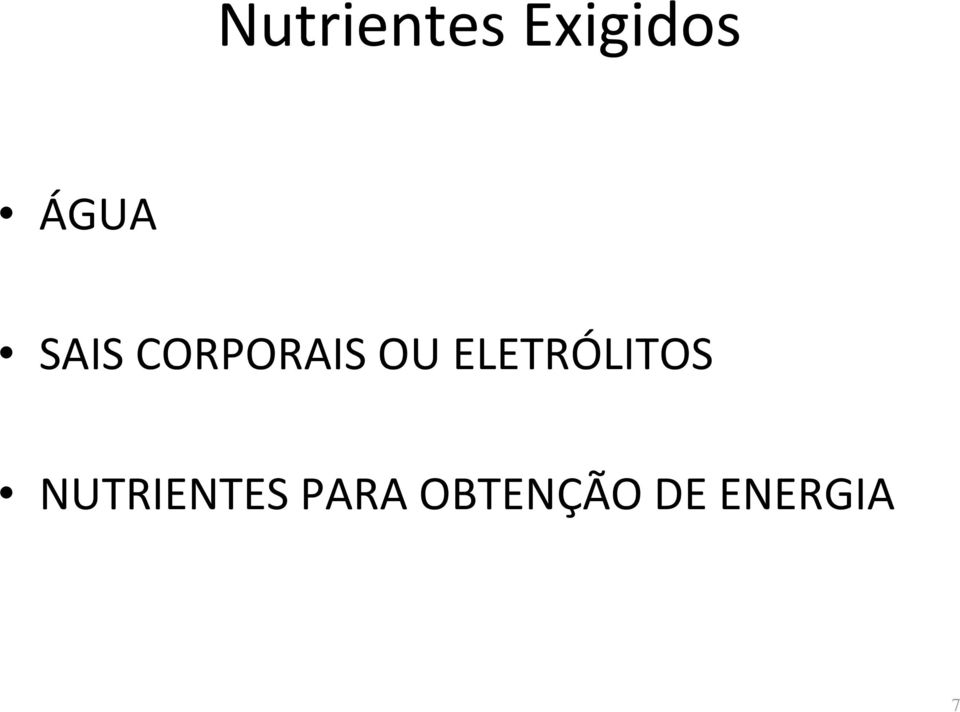 ELETRÓLITOS NUTRIENTES