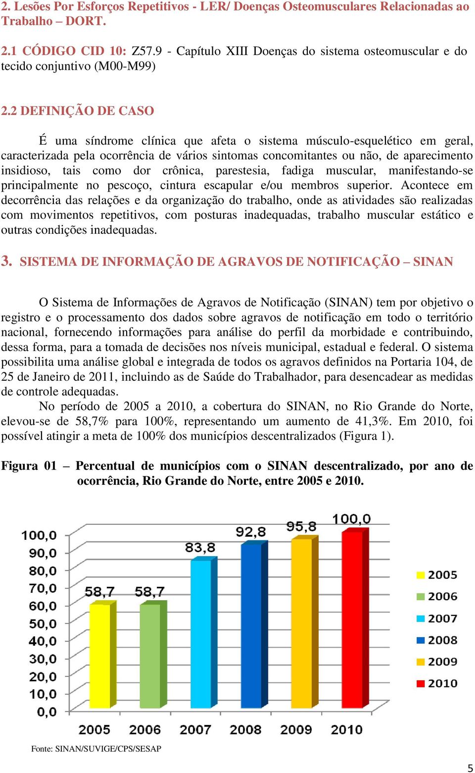 2 DEFINIÇÃO DE CASO É uma síndrome clínica que afeta o sistema músculo-esquelético em geral, caracterizada pela ocorrência de vários sintomas concomitantes ou não, de aparecimento insidioso, tais