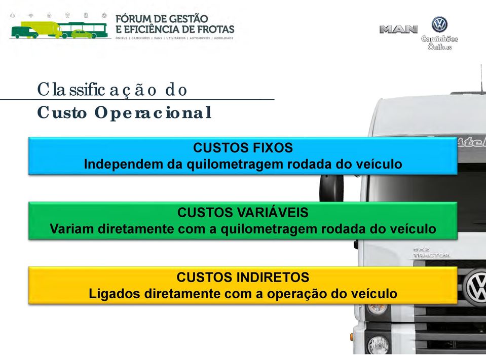 VARIÁVEIS Variam diretamente com a quilometragem rodada