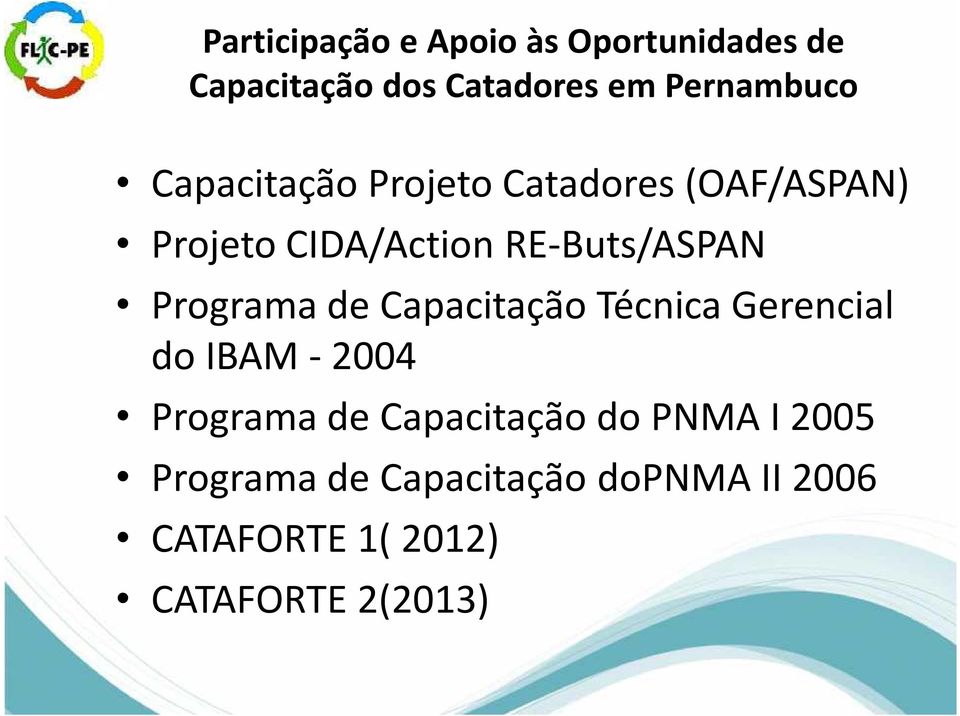 Programa de Capacitação Técnica Gerencial do IBAM - 2004 Programa de Capacitação
