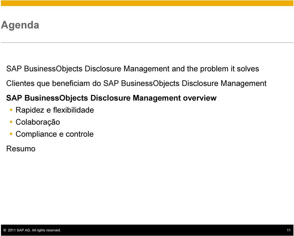 Disclosure Management SAP BusinessObjects Disclosure Management
