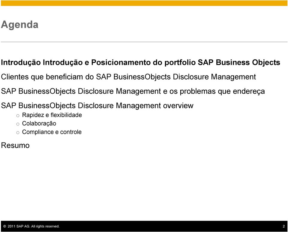 BusinessObjects Disclosure Management e os problemas que endereça SAP BusinessObjects