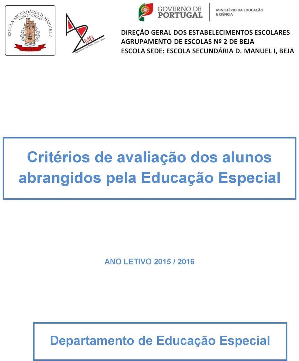 Educação Especial ANO LETIVO