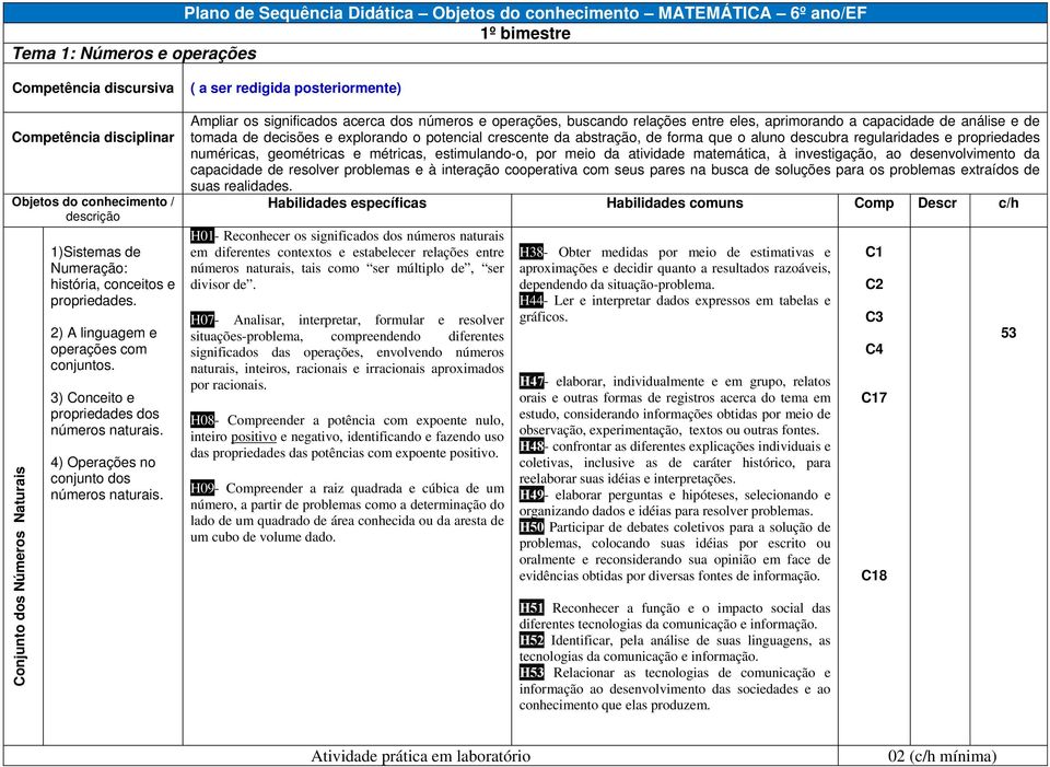 4) Operações no conjunto dos números naturais.