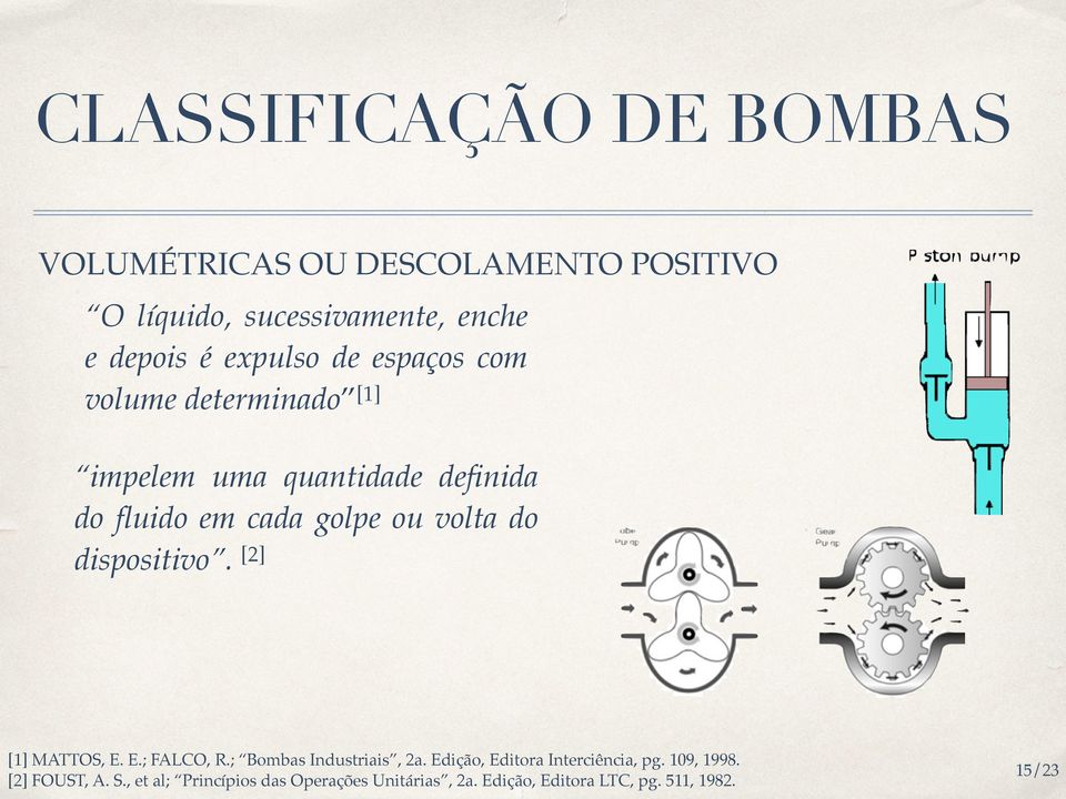 do dispositivo. [2] [1] MATTOS, E. E.; FALCO, R.; Bombas Industriais, 2a. Edição, Editora Interciência, pg.