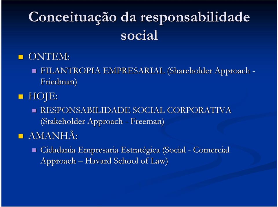 RESPONSABILIDADE SOCIAL CORPORATIVA (Stakeholder Approach -