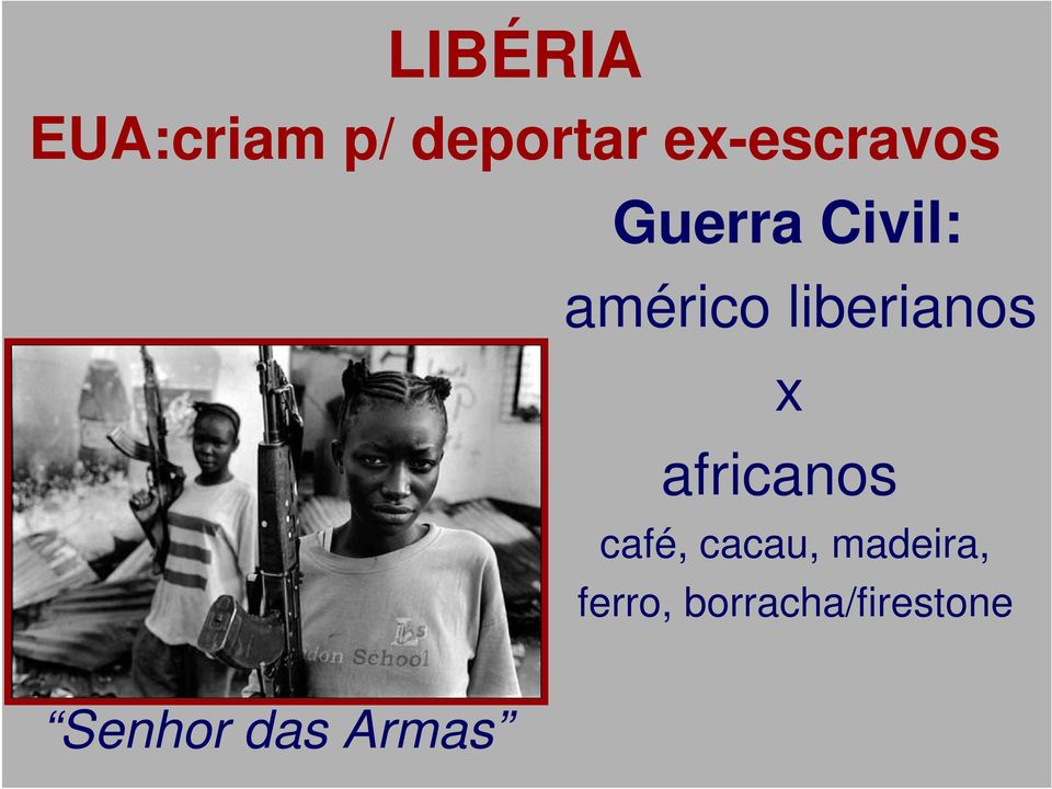 liberianos x africanos café, cacau,