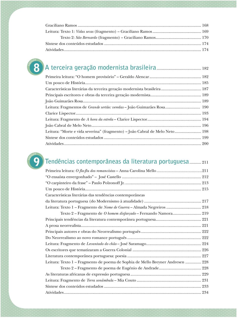 .. 185 Características literárias da terceira geração modernista brasileira... 187 Principais escritores e obras da terceira geração modernista... 189 João Guimarães Rosa.