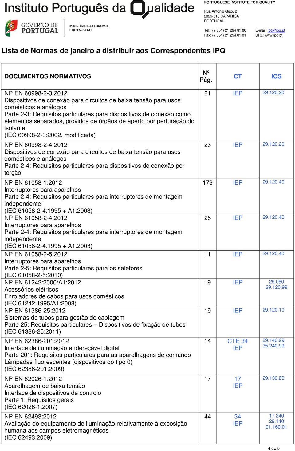 61058-2-4:1995 + A1:2003) NP EN 61058-2-4:2012 Parte 2-4: Requisitos particulares para interruptores de montagem independente (IEC 61058-2-4:1995 + A1:2003) NP EN 61058-2-5:2012 Parte 2-5: Requisitos