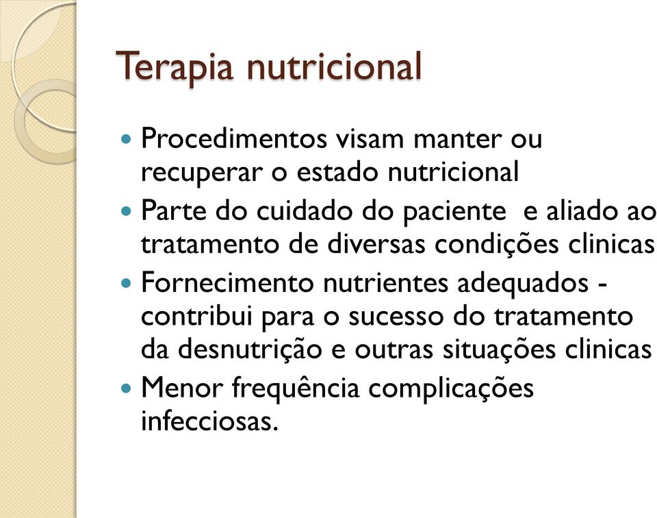 clinicas Fornecimento nutrientes adequados - contribui para o sucesso do