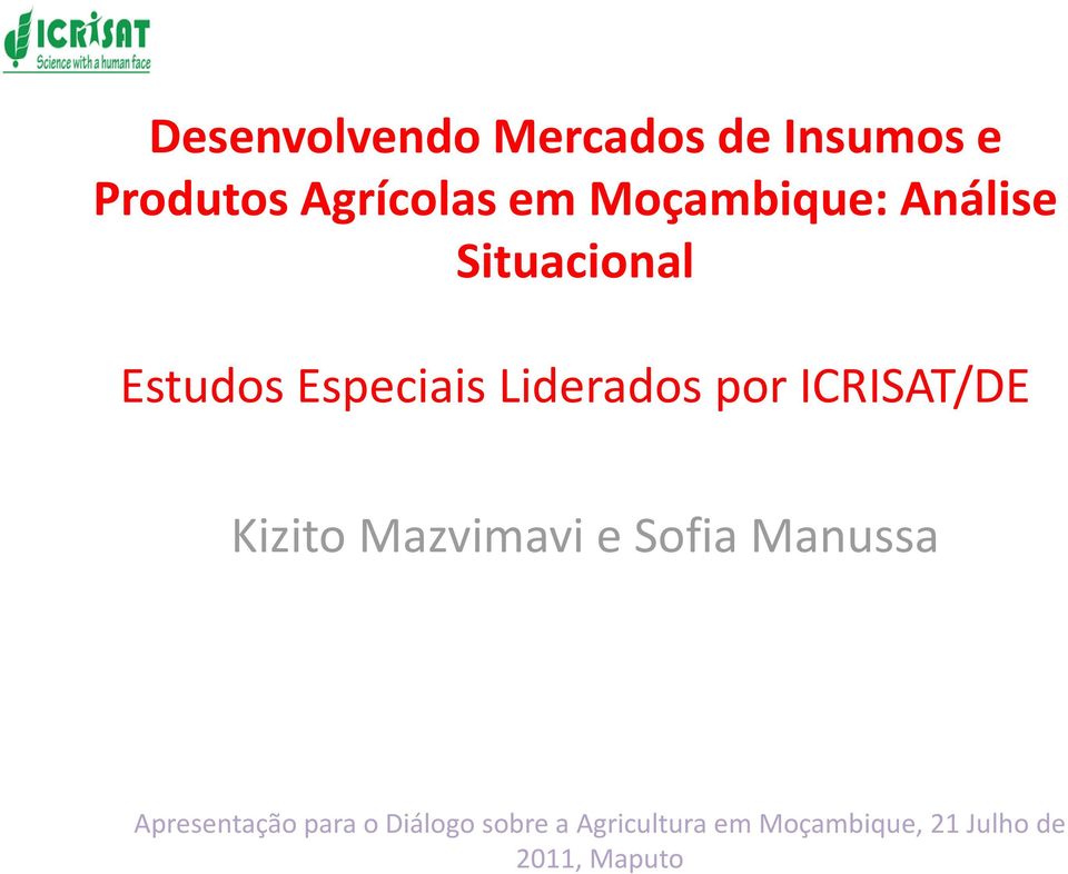 Produtos Agrícolas em Moçambique: Análise Situacional Estudos