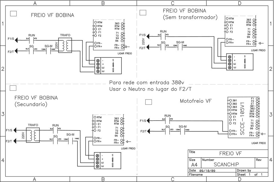 220V TRAFO RUN -M E E + -