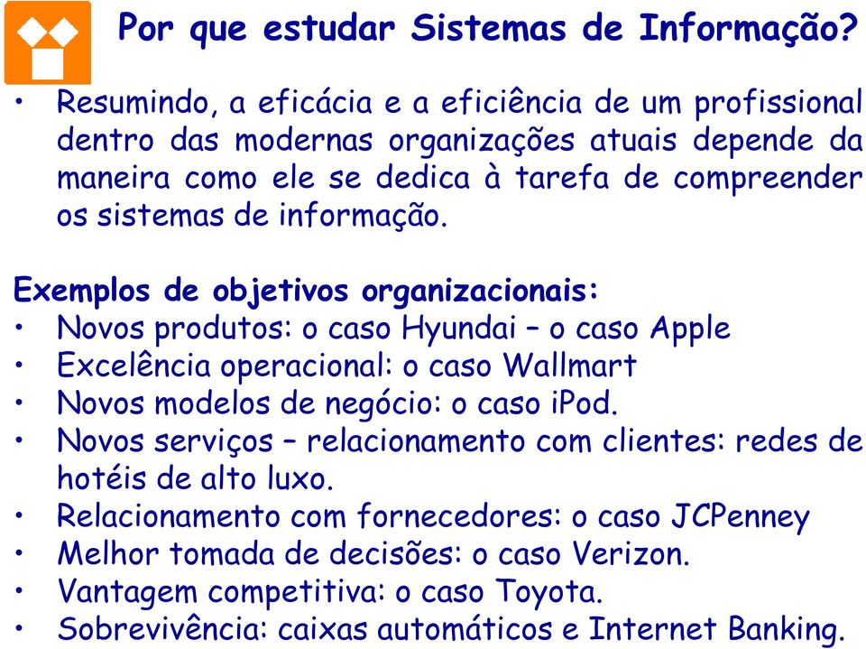 sistemas de informação.