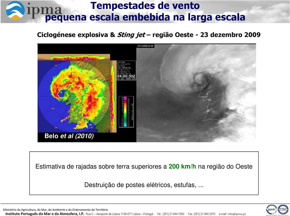 sting jet Belo et al (2010) Estimativa de rajadas sobre terra