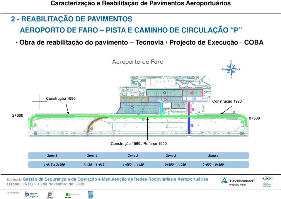 Construção 1990 Construção 1990 2+660 0+000 Construção 1969 / Reforço 1990 Zona 5