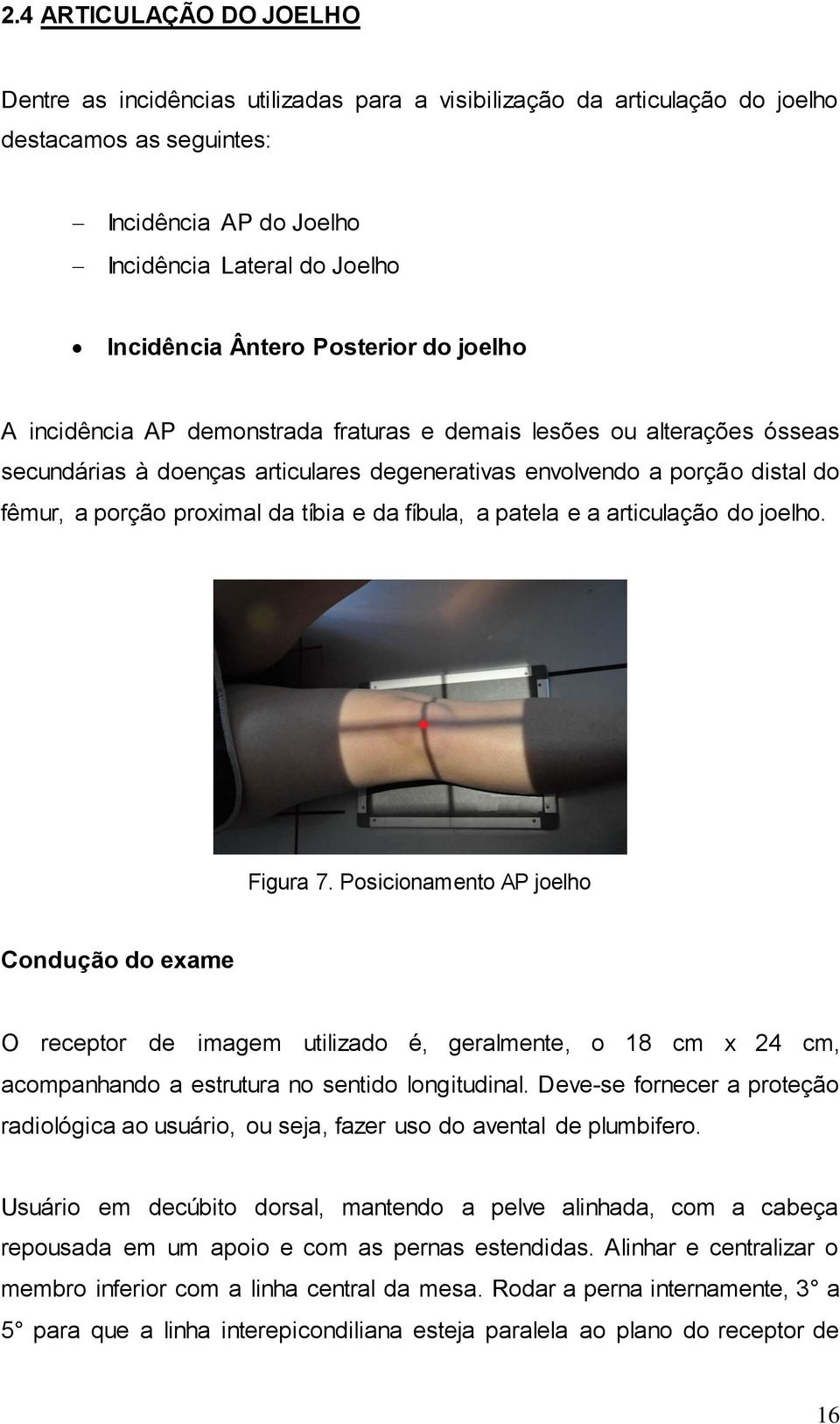 proximal da tíbia e da fíbula, a patela e a articulação do joelho. Figura 7.