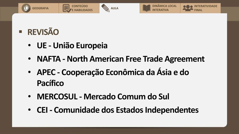 Econômica da Ásia e do Pacífico MERCOSUL -