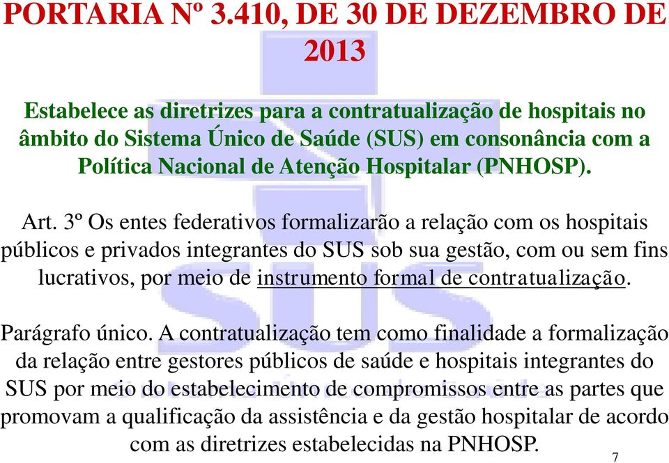 Hospitalar (PNHOSP). Art.