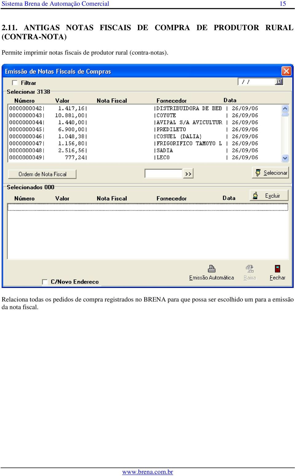 imprimir notas fiscais de produtor rural (contra-notas).