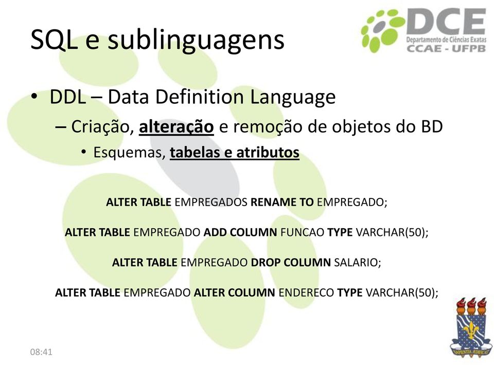 EMPREGADO; ALTER TABLE EMPREGADO ADD COLUMN FUNCAO TYPE VARCHAR(50); ALTER TABLE