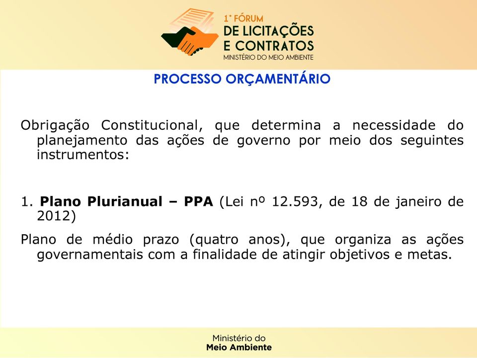 Plano Plurianual PPA (Lei nº 12.