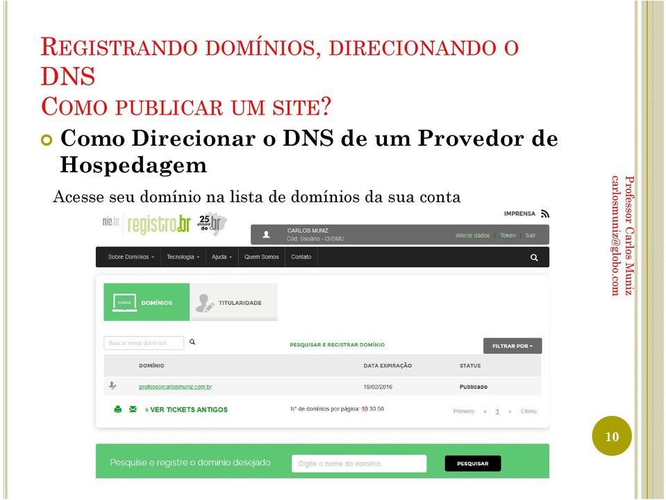 de Hospedagem Acesse seu domínio