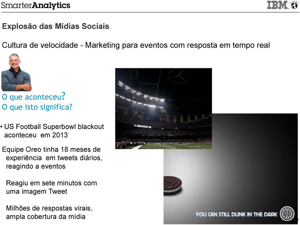 US Football Superbowl blackout aconteceu em 2013 Equipe Oreo tinha 18 meses de experiência em