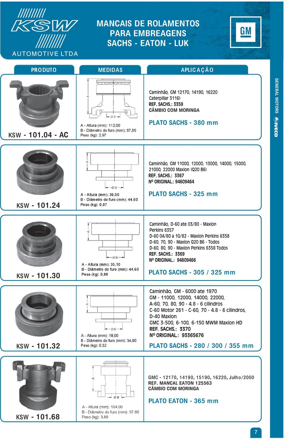 30 PLATO SACHS - 305 / 325 mm KSW - 101.