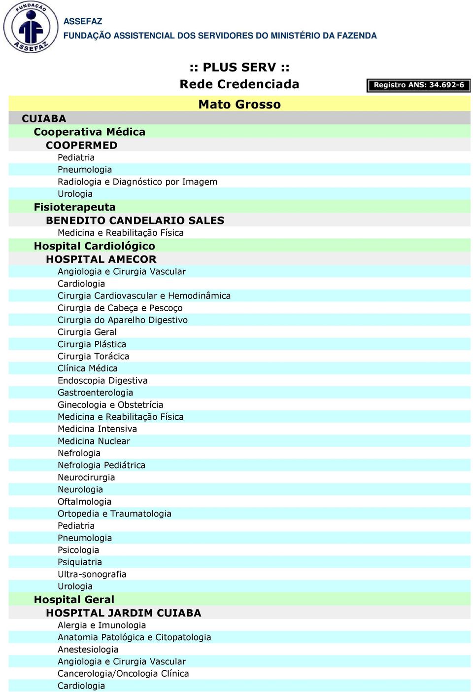 Cabeça e Pescoço Cirurgia Torácica Medicina Intensiva Medicina Nuclear Pediátrica