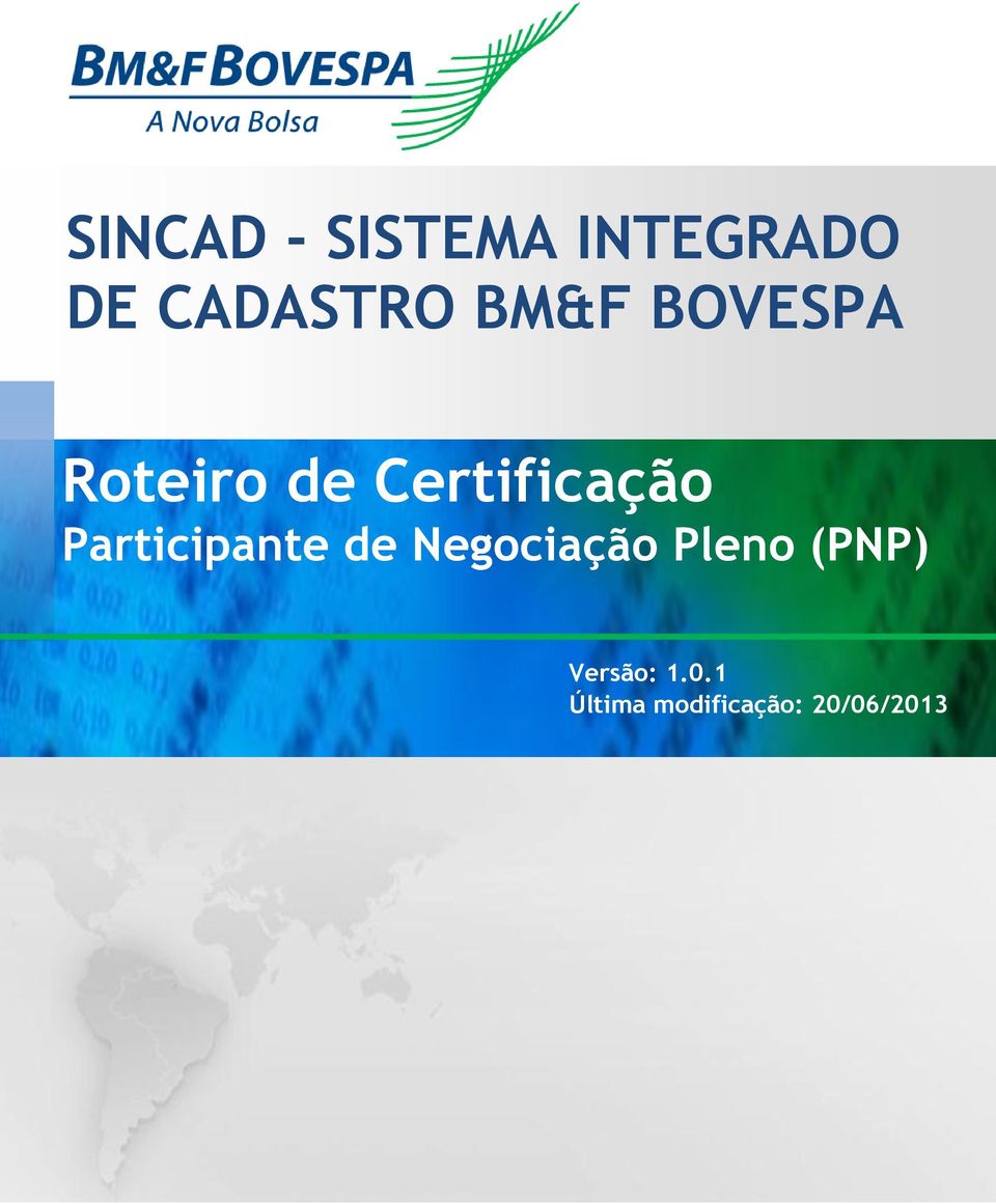 Certificação Participante de Negociação