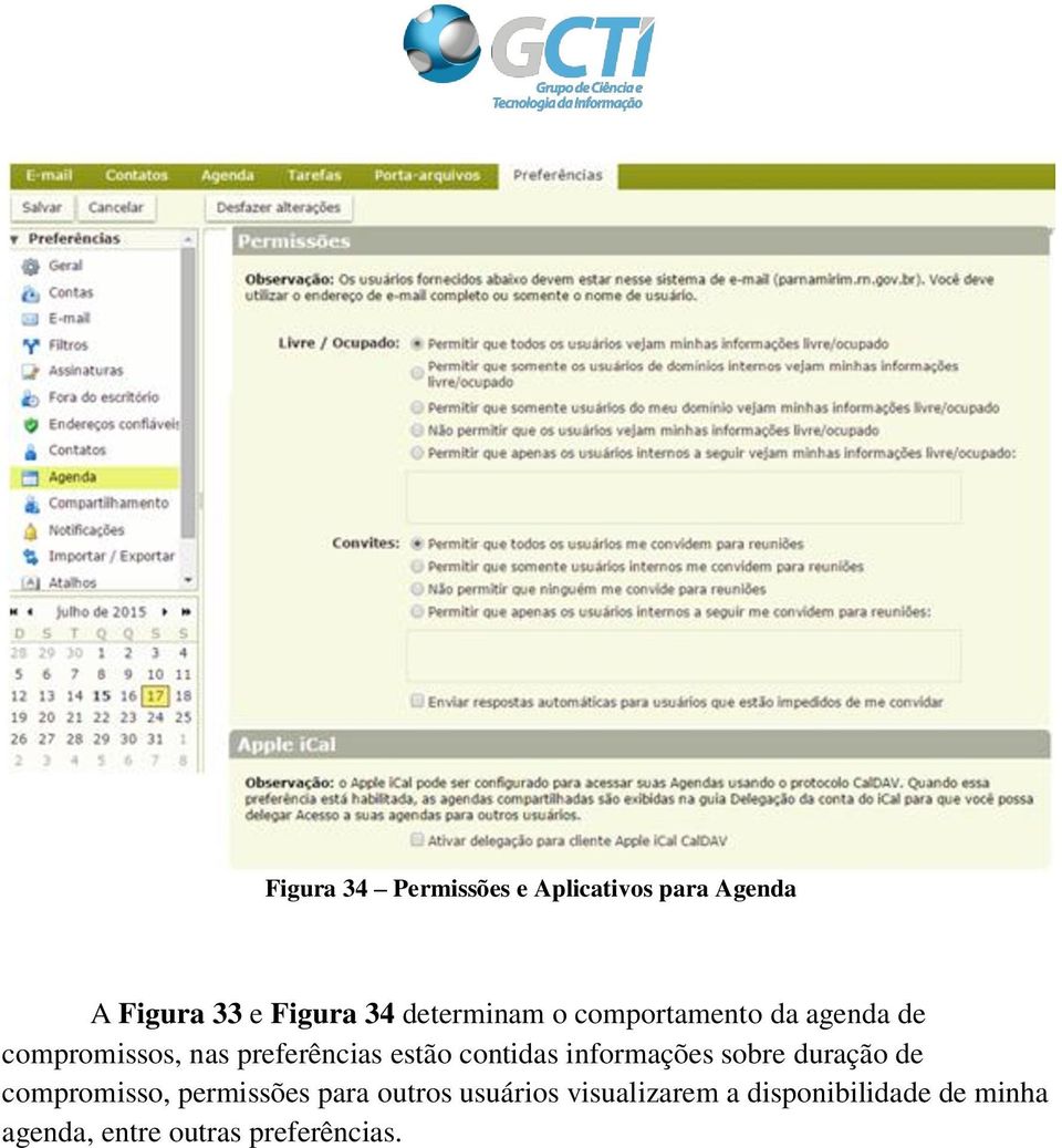 contidas informações sobre duração de compromisso, permissões para outros