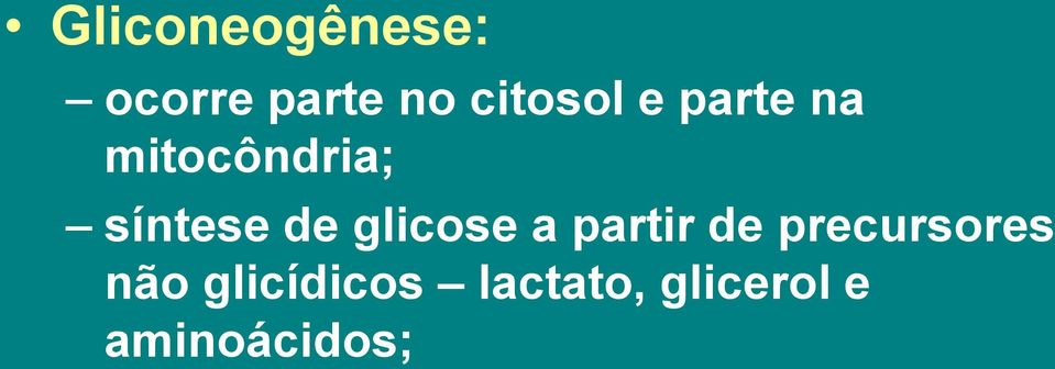 síntese de glicose a partir de