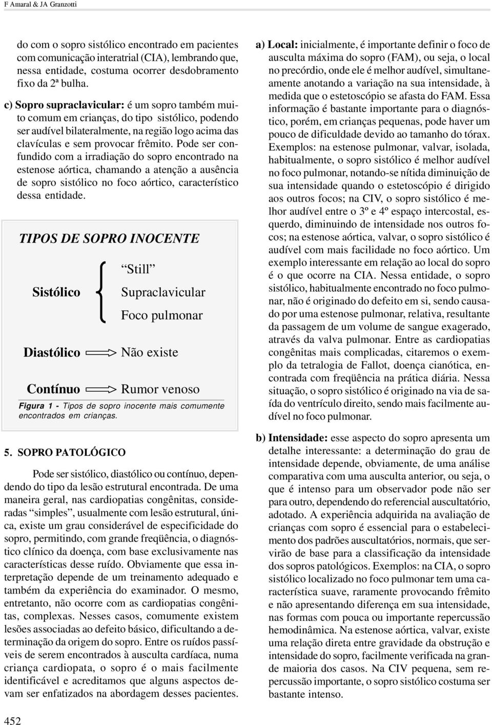 Pode ser confundido com a irradiação do sopro encontrado na estenose aórtica, chamando a atenção a ausência de sopro sistólico no foco aórtico, característico dessa entidade.