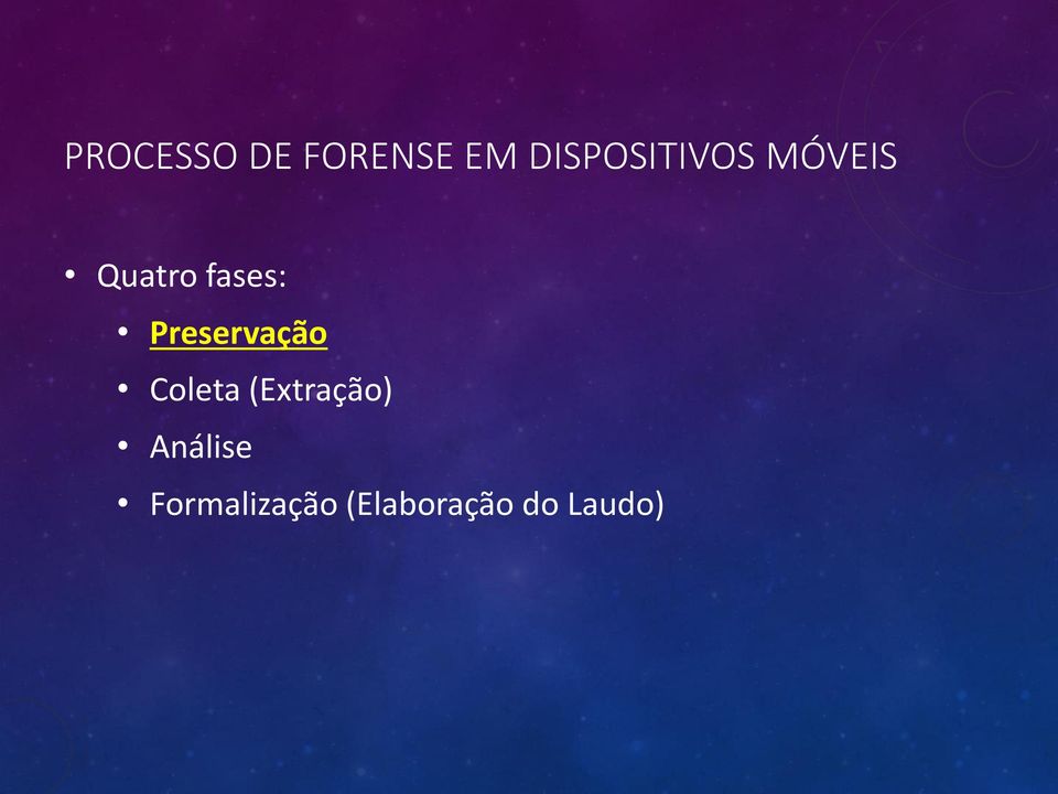 fases: Preservação Coleta