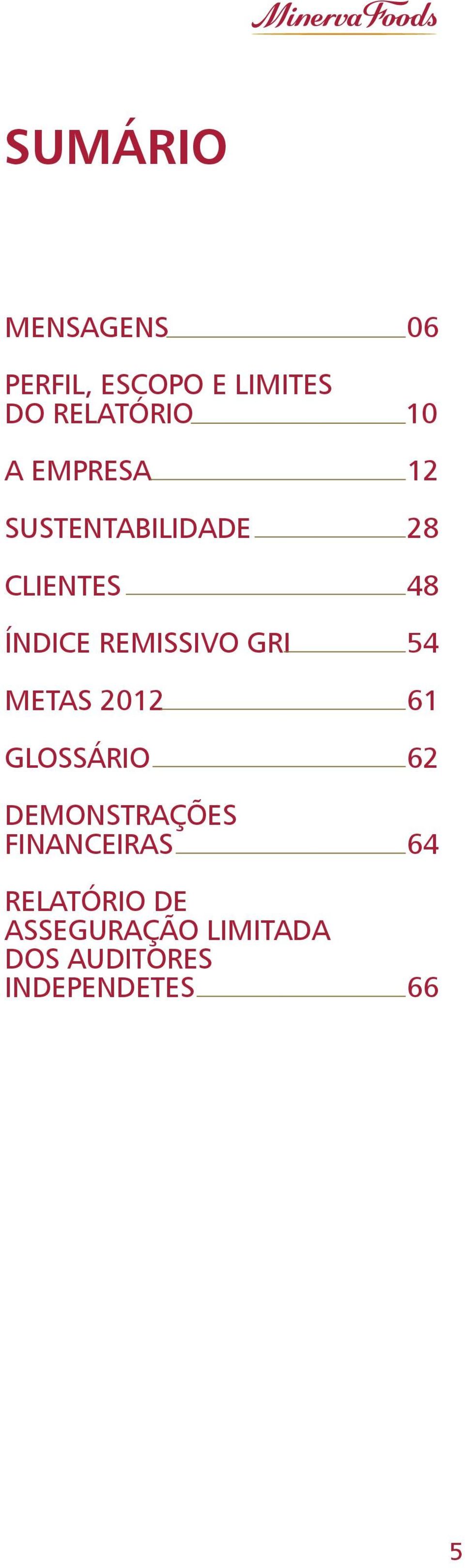 2012 glossário demonstrações financeiras relatório DE