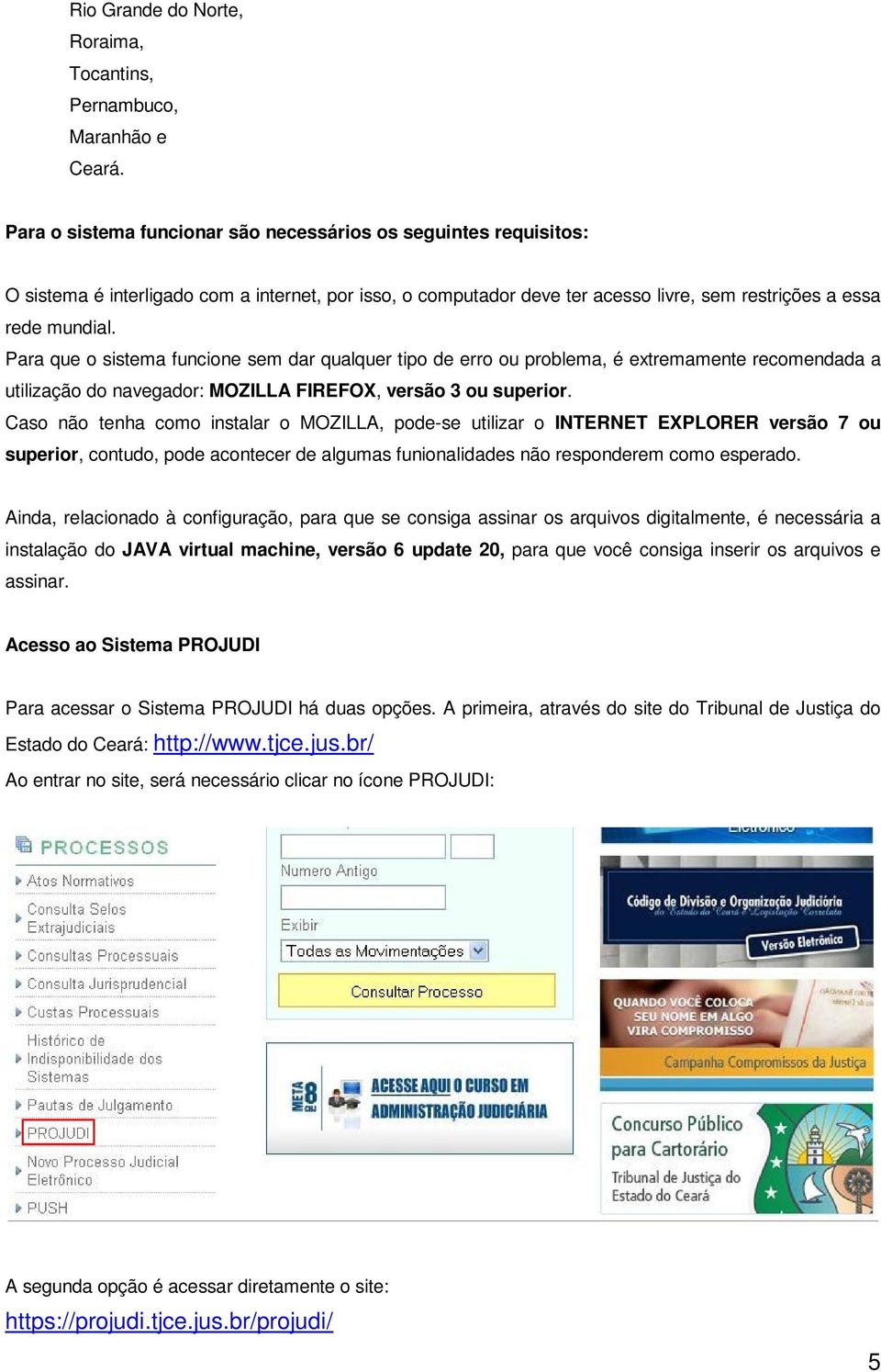 Para que o sistema funcione sem dar qualquer tipo de erro ou problema, é extremamente recomendada a utilização do navegador: MOZILLA FIREFOX, versão 3 ou superior.